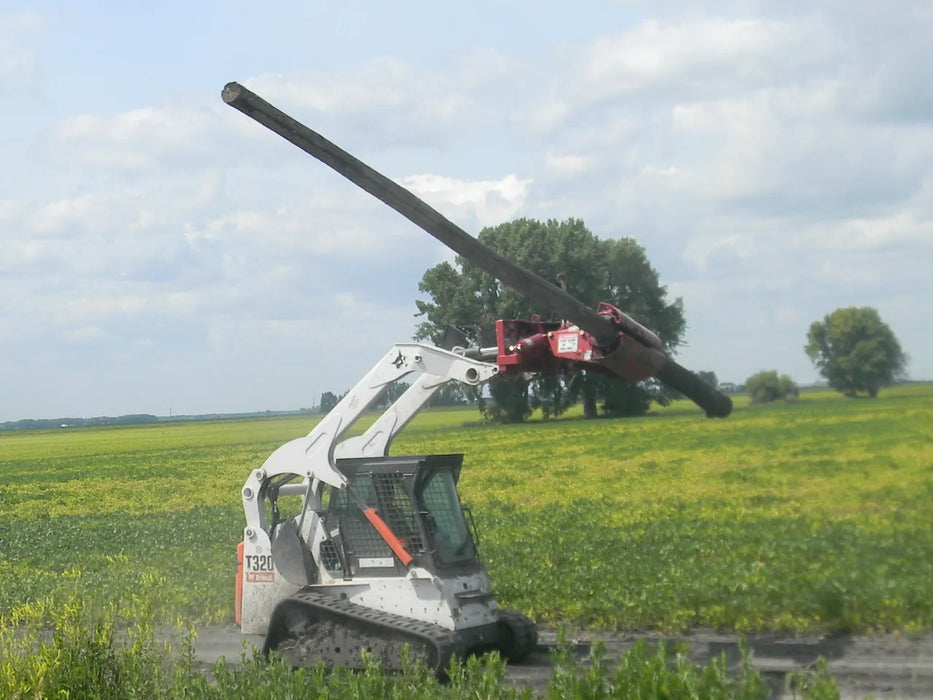 Skid Steer & Compact Track Loader Hydraulic Pole Setter Attachment - EZ Spot UR Heavy Duty (Universal Quick Attach)