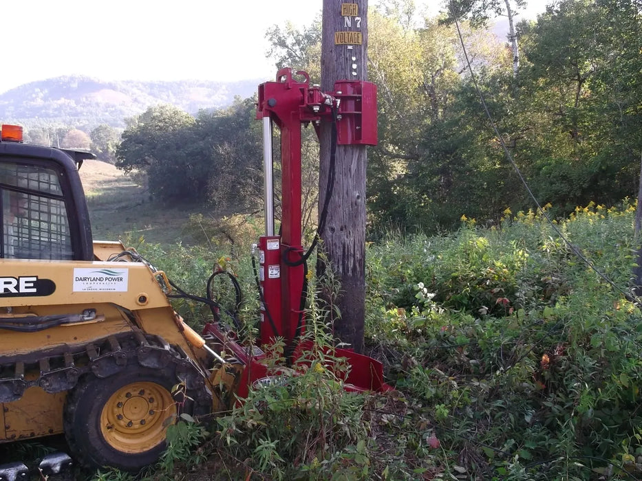 Skid Steer Hydraulic Pole Jack & Pole Puller Attachment - EZ Spot UR (Universal Quick Attach)