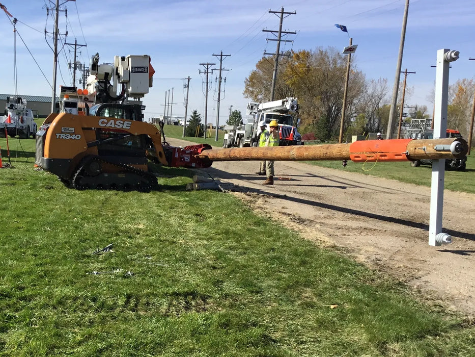 Skid Steer & Compact Track Loader Hydraulic Pole Setter Attachment - EZ Spot UR Heavy Duty (Universal Quick Attach)
