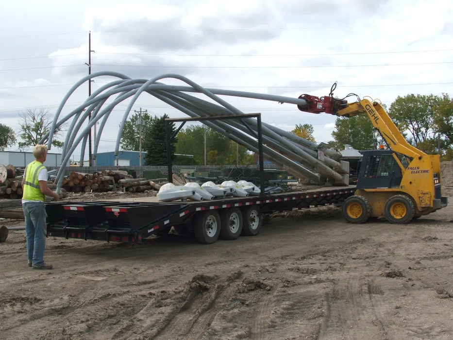 Skid Steer & Compact Track Loader Hydraulic Pole Setter Attachment - EZ Spot UR Heavy Duty (Universal Quick Attach)