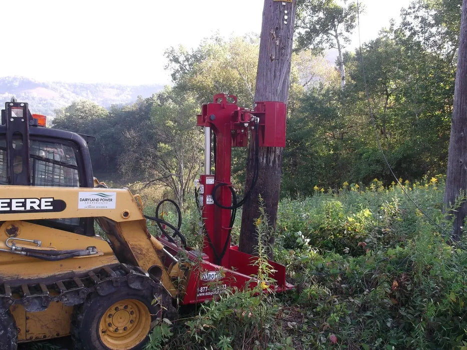 Skid Steer Hydraulic Pole Jack & Pole Puller Attachment - EZ Spot UR (Universal Quick Attach)