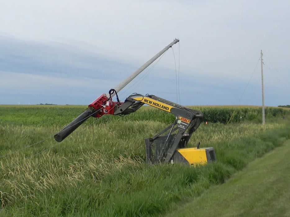 Skid Steer & Compact Track Loader Hydraulic Pole Setter Attachment - EZ Spot UR Heavy Duty (Universal Quick Attach)