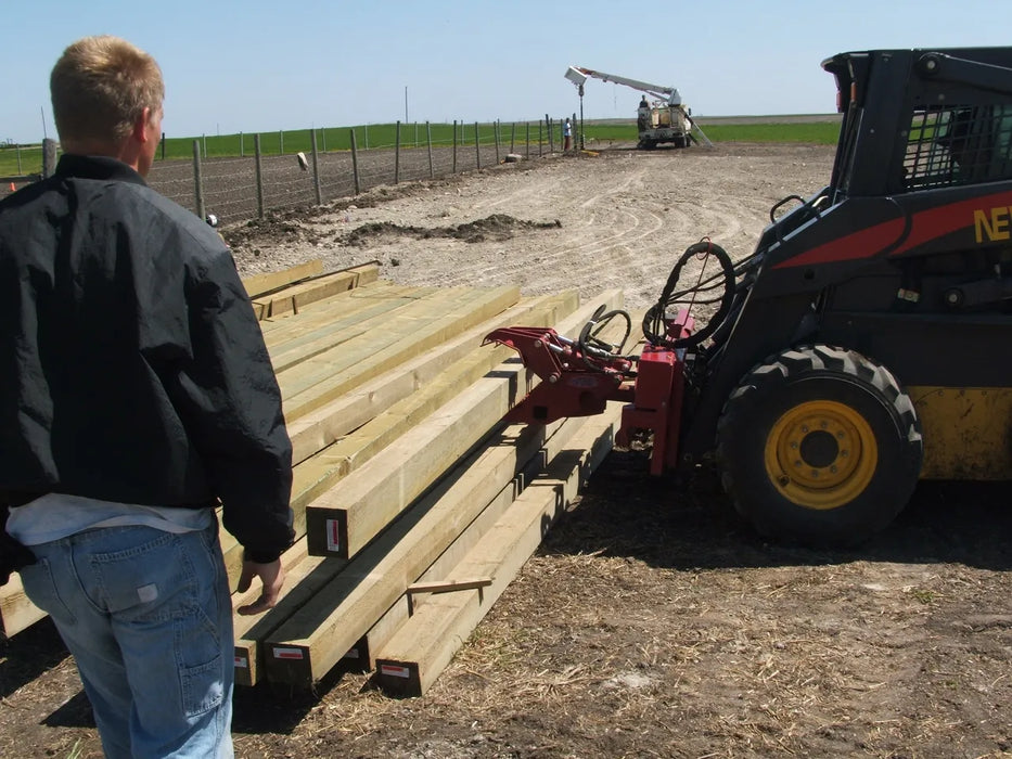 Skid Steer Hydraulic Pole Setter Attachment - EZ Spot UR Standard Duty (Universal Quick Attach)