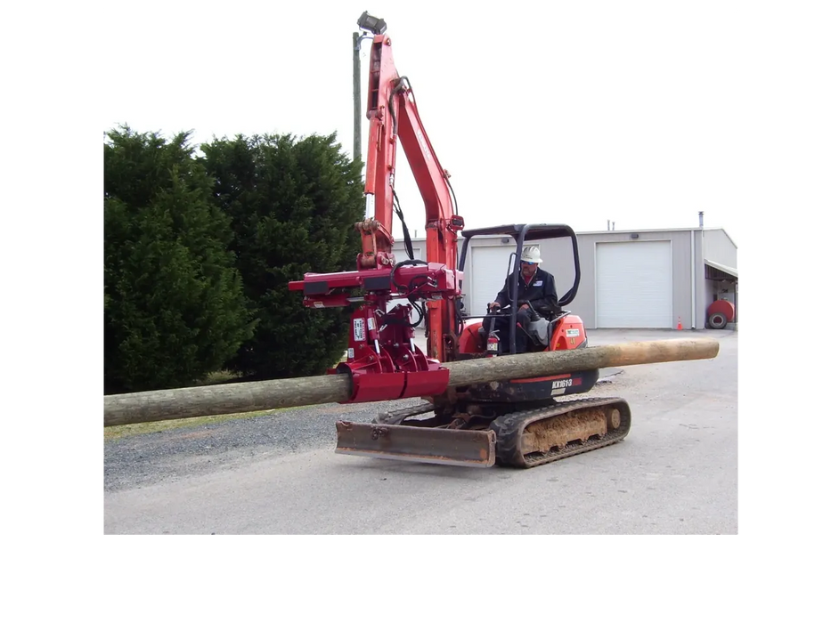 Skid Steer & Compact Track Loader Hydraulic Pole Setter Attachment - EZ Spot UR Heavy Duty (Universal Quick Attach)