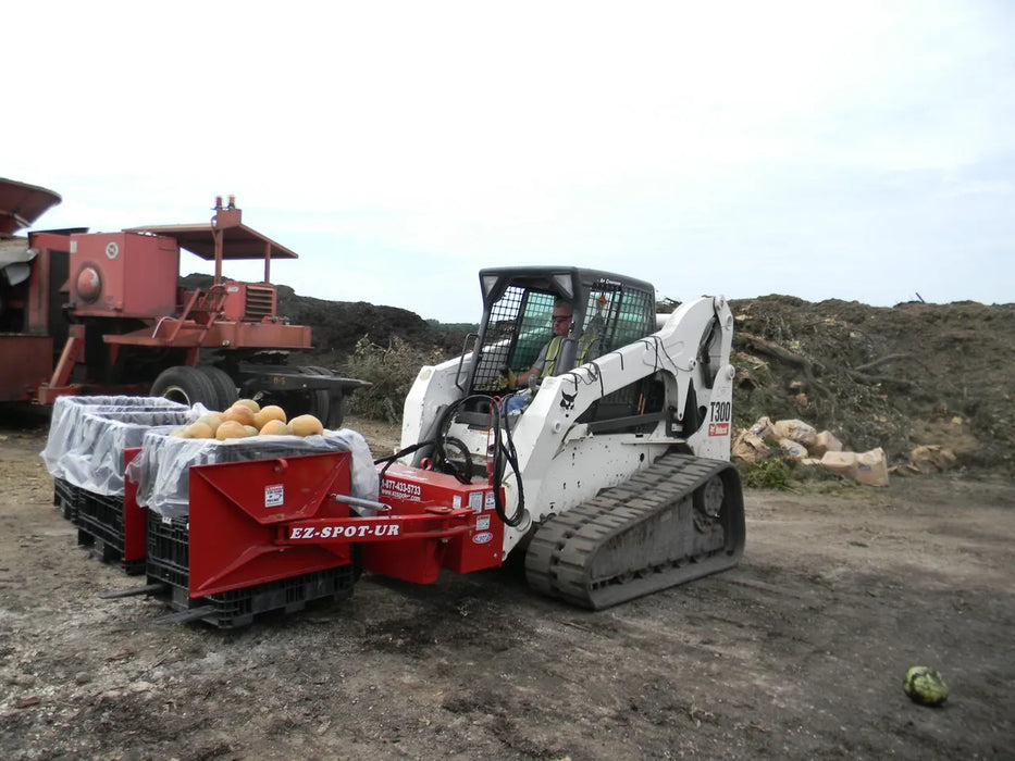 Skid Steer Hydraulic Square Pot Handler & Clamping Fork Attachment - EZ Spot UR (Universal Quick Attach)