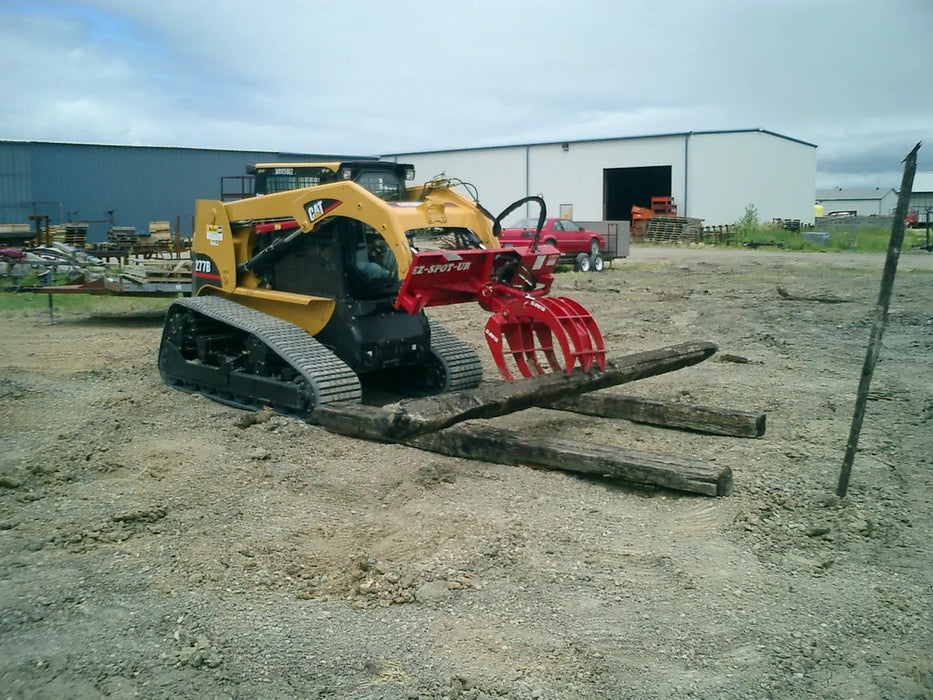 Skid Steer Hydraulic Rock & Brush Grapple Attachment - EZ Spot UR (Universal Quick Attach)