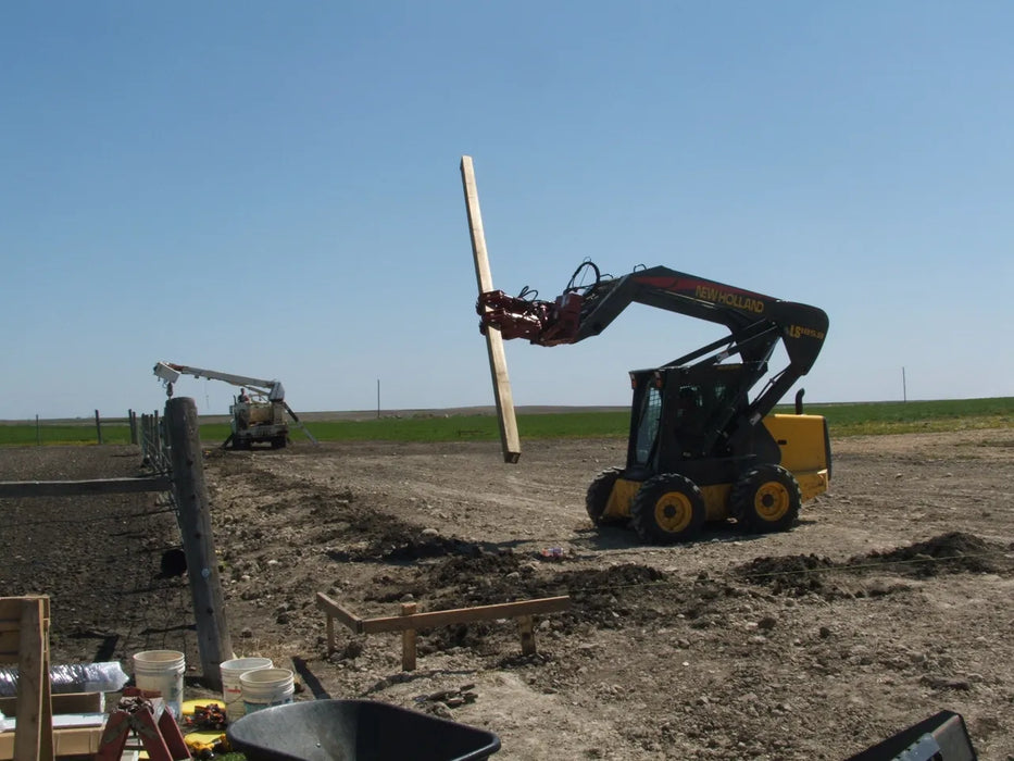 Skid Steer Hydraulic Pole Setter Attachment - EZ Spot UR Standard Duty (Universal Quick Attach)