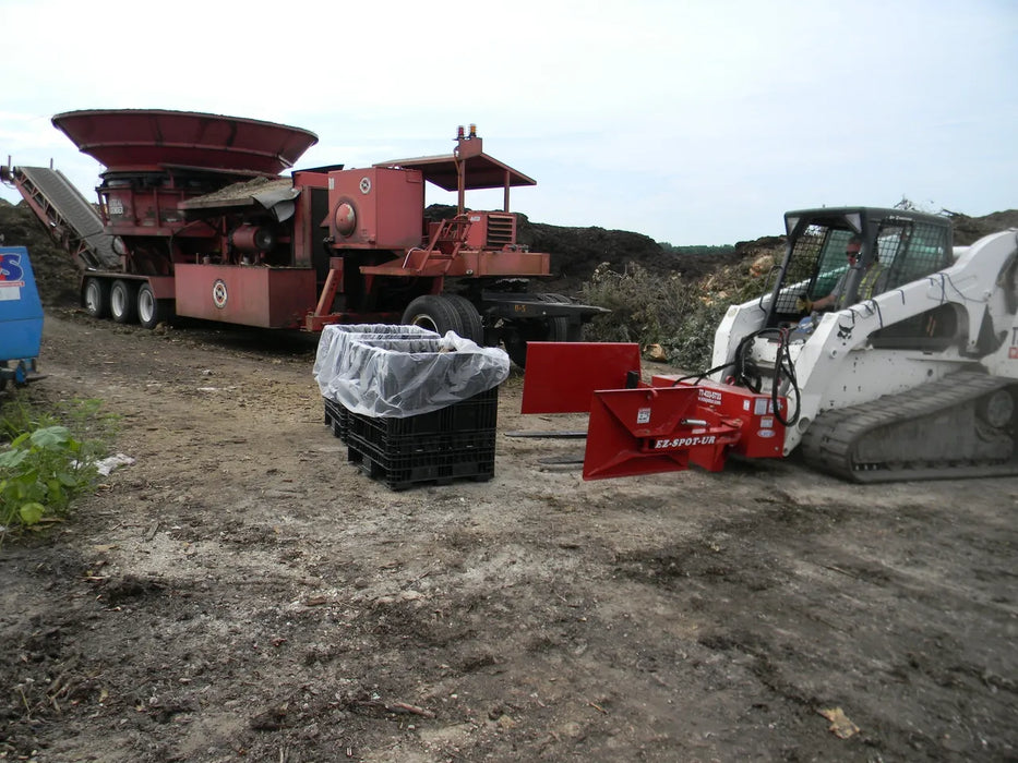 Skid Steer Hydraulic Square Pot Handler & Clamping Fork Attachment - EZ Spot UR (Universal Quick Attach)