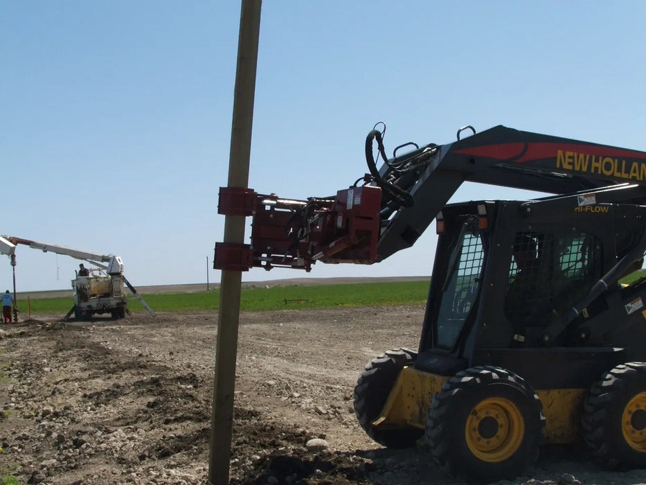 Skid Steer Hydraulic Pole Setter Attachment - EZ Spot UR Standard Duty (Universal Quick Attach)