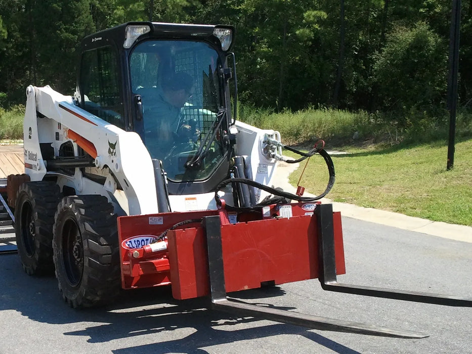 Skid Steer & Compact Track Loader Rotating Pallet Forks – EZ Spot UR