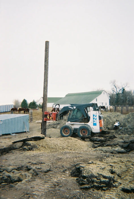 Skid Steer Hydraulic Pole Setter Attachment - EZ Spot UR Standard Duty (Universal Quick Attach)