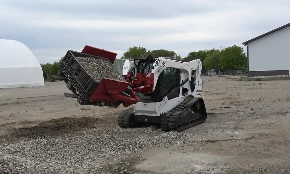 Skid Steer Hydraulic Square Pot Handler & Clamping Fork Attachment - EZ Spot UR (Universal Quick Attach)