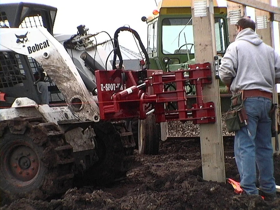 Skid Steer Hydraulic Pole Setter Attachment - EZ Spot UR Standard Duty (Universal Quick Attach)