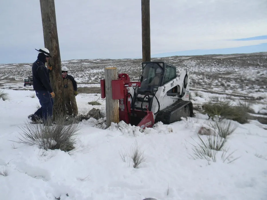 Skid Steer Hydraulic Pole Jack & Pole Puller Attachment - EZ Spot UR (Universal Quick Attach)